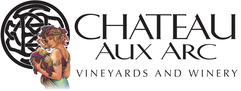 A black and white logo for chateau aux arques.