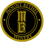 A black and yellow logo for mount bethel winery.